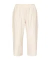 American Vintage Elastic Waist Casual Pants In White