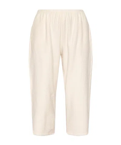 American Vintage Elastic Waist Casual Pants In White