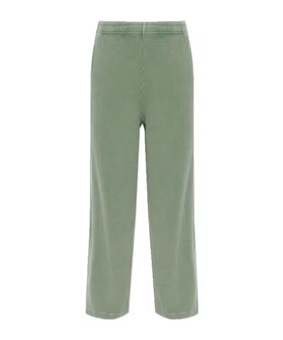 American Vintage Elastic Waist Sports Pants In Green