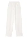American Vintage Elastic-waist Track Pants In White