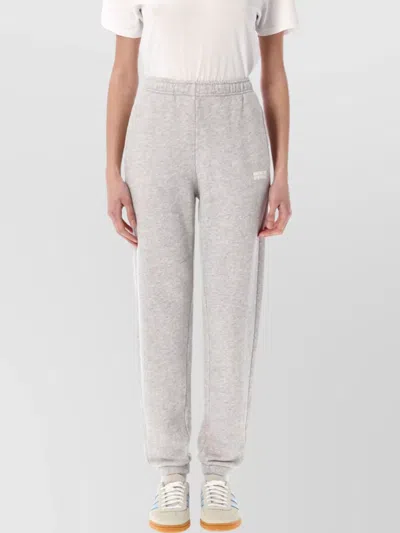 American Vintage Elastic Waistband Jogging Trousers In Polar Melange