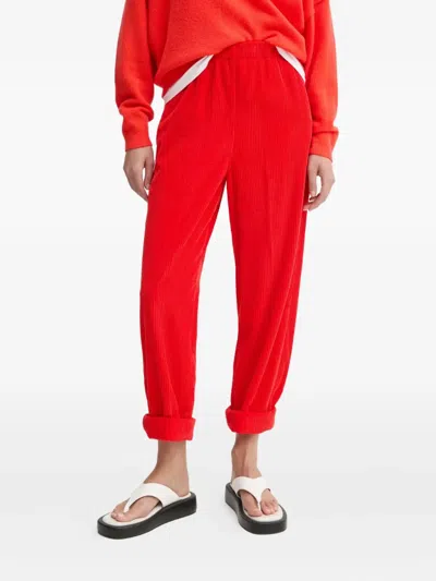 American Vintage Elastic-waistband Trousers In Red