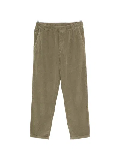 American Vintage Elasticated Corduroy Trousers In Green