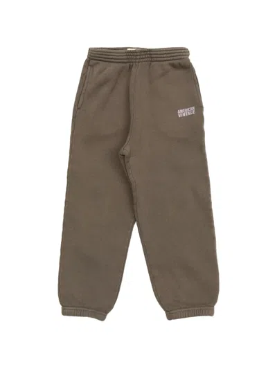 American Vintage Elasticated-waistband Casual Trousers In Brown