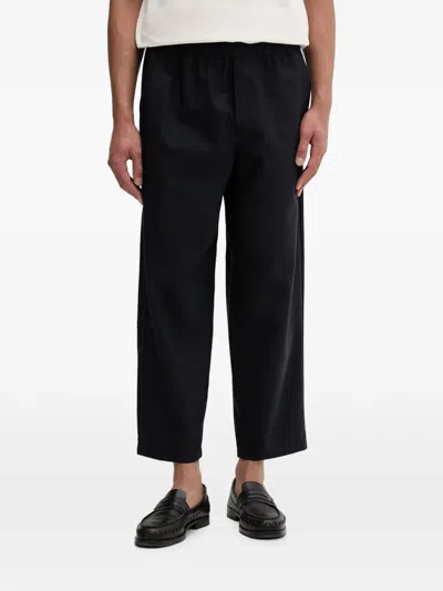 American Vintage Elasticated-waist Cropped Trousers In Blue