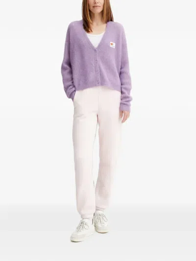 American Vintage Elasticated-waist Track Pants In Purple