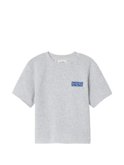 American Vintage Kids' Evona Crew-neck T-shirt In Gray