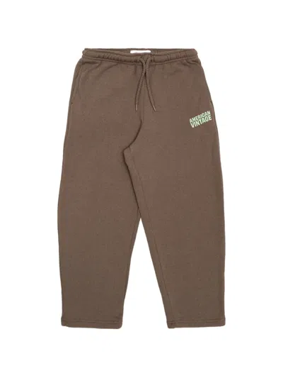 American Vintage Kids' Evona Drawstring Tracksuit Bottoms In Brown