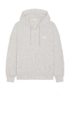 Shop American Vintage Evona Full Zip Hoodie In Grey