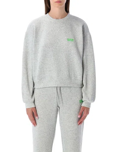 American Vintage Evona Crew-neck Embroidered Sweatshirt In Gray