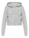 American Vintage Casual Zip Hoodie With Drawstring And Pockets In Gray