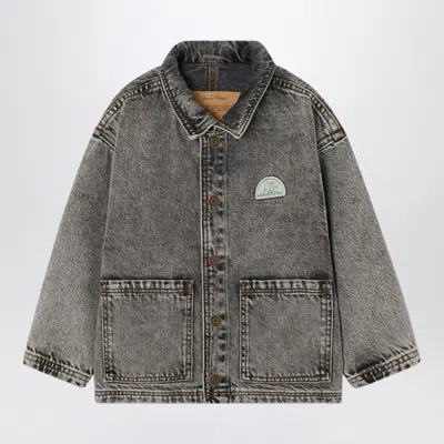 American Vintage Faded Gray Denim Jacket In Grey