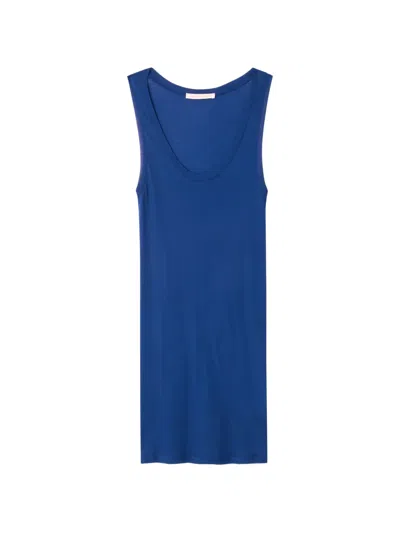 American Vintage Fitted Scoop-neck Tank Top In Blue