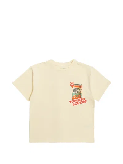 American Vintage Kids' Fizvalley Graphic T-shirt In Neutral
