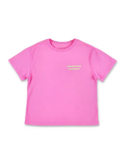 AMERICAN VINTAGE AMERICAN VINTAGE FIZVALLEY HOT PINK KIDS T-SHIRT