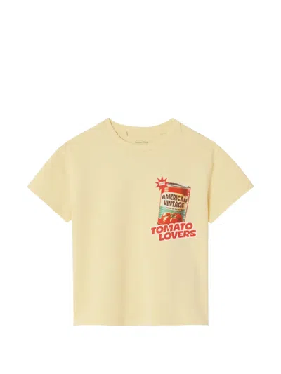 American Vintage Kids' Fizvalley Printed Round-neck T-shirt In Multi