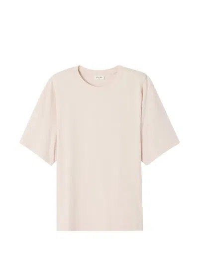 American Vintage Fizvalley Round-neck Short-sleeve Cotton T-shirt In Pink