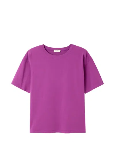 American Vintage Fizvalley Round-neck T-shirt In Purple