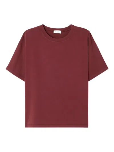 American Vintage Fizvalley Short-sleeve Round-neck T-shirt In Red