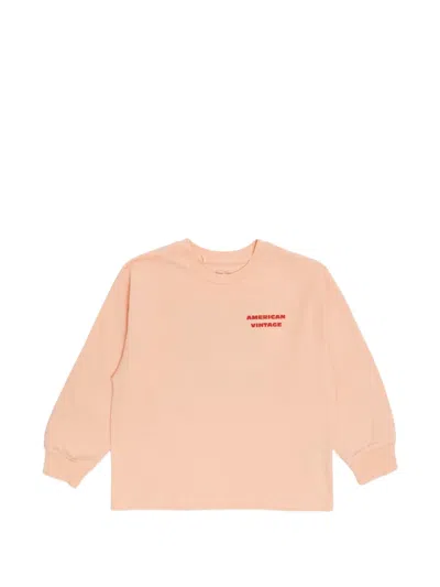 American Vintage Kids' Fizvalley T-shirt In Orange