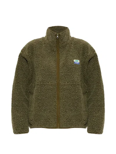 American Vintage Fleece Zip-up Sweater In 그린