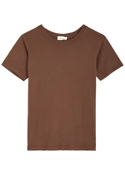 American Vintage Gamipy Cotton T-shirt In Chocolate