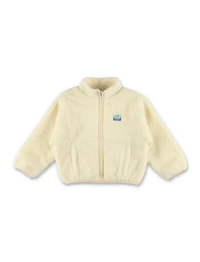 American Vintage Girls Cozy Fleece Zip Jacket In Neutral