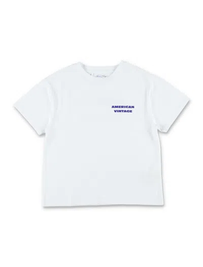 American Vintage Girls Graphic T-shirt In White
