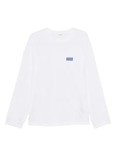 American Vintage Gixy Long-sleeve T-shirt In White