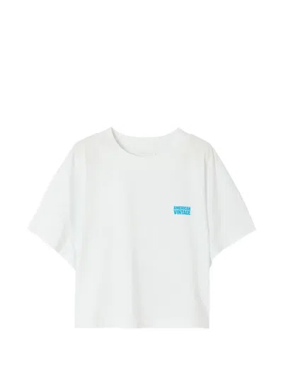 American Vintage Gixy Round-neck T-shirt In White