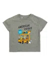 American Vintage Graphic-print Cotton T-shirt In Gray