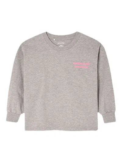 American Vintage Kids' Graphic-print Sweatshirt In Grey