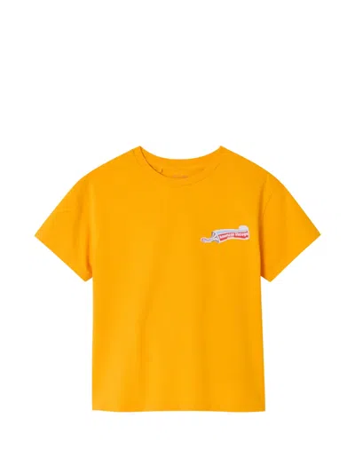 American Vintage Kids' Graphic-print Cotton T-shirt In Yellow