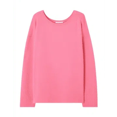 American Vintage Hapylife Long Sleeve Sweatshirt Vintage Bubblegum In Pink