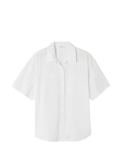 American Vintage Havanarow Buttoned-up Pocket-detail Cotton Shirt In White