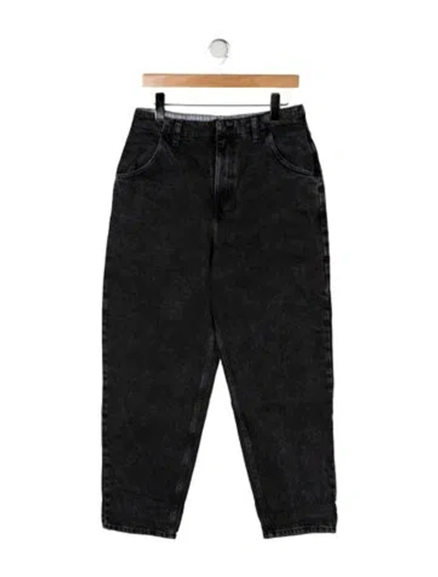 Pre-owned American Vintage High-rise Straight Leg Jeans In Black