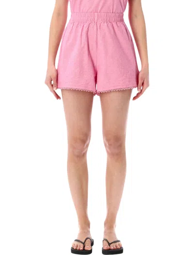 American Vintage High-waisted Retro-inspired Mini Shorts In Pink