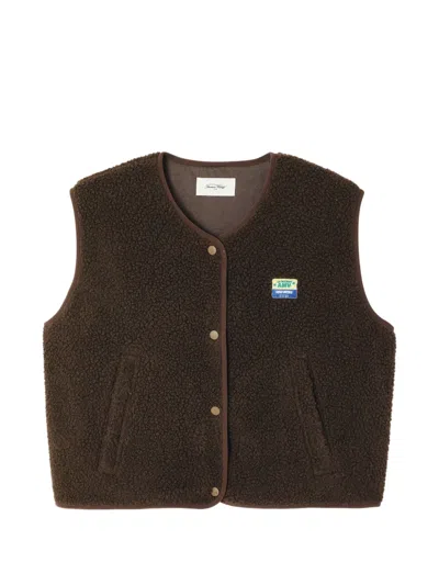 American Vintage Hokton Faux-shearling Gilet In Brown