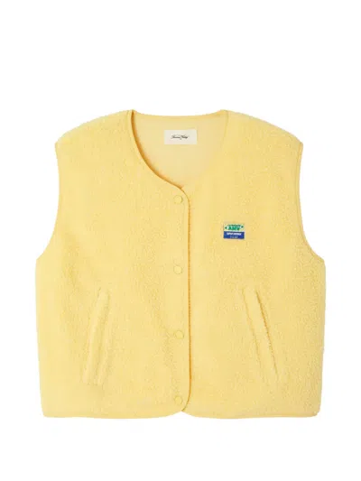 American Vintage Hokton Faux-shearling Gilet In Yellow