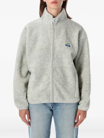 American Vintage Hoktown Fleece Jacket In Gray