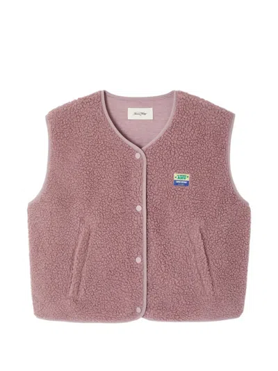 American Vintage Hoktown Shearling-effect Gilet In Pink