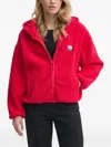 American Vintage Hoktown Zip-up Hoodie In Red