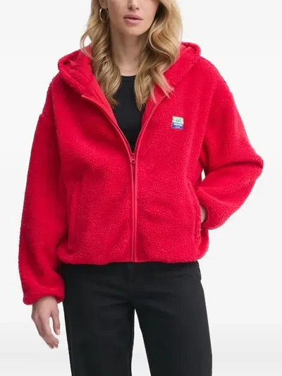 American Vintage Hoktown Zip-up Hoodie In Red
