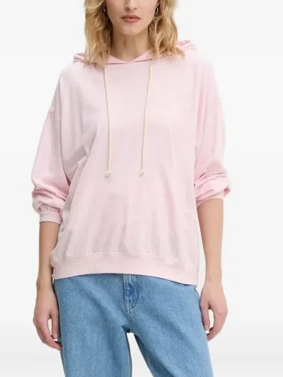 American Vintage Hooded Pocket Top In Pink