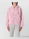 American Vintage Hooded Teddy Jacket Front Pockets In Pink