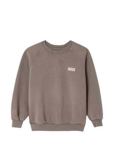 American Vintage Izubird Crew-neck Sweatshirt In Brown