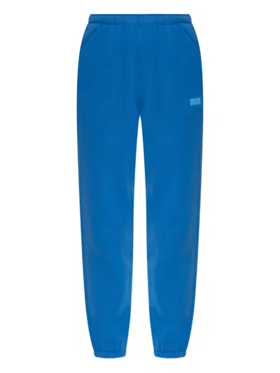 American Vintage Izubird Elasticated-cuff Joggers In Blue
