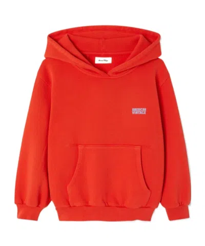American Vintage Kids' Izubird Hoodie In Red