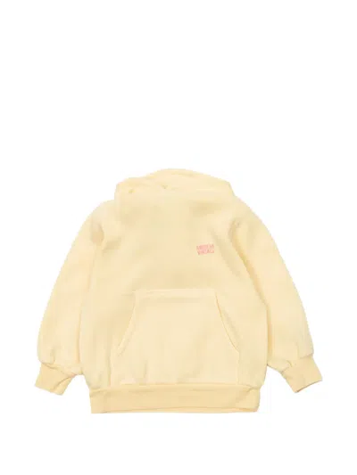 American Vintage Kids' Izubird Logo Hoodie In Yellow