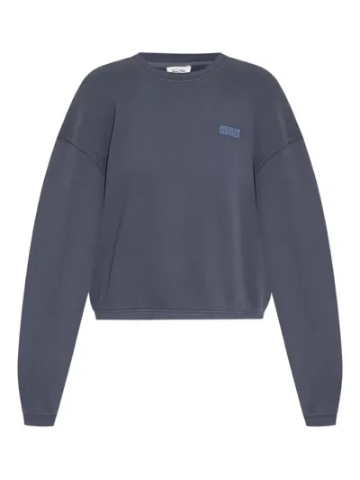 American Vintage Izubird Logo-printed Sweatshirt In Blue
